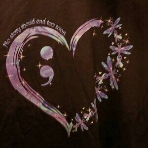 Semi Colon Purple t-shirt 4xl